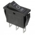 KCD3-3PD Rectangle Rocker Switch 3P3T  125C off-on II-0-I Sign Black