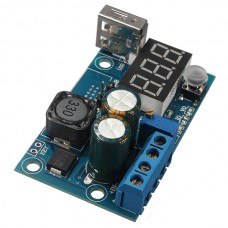 5Pcs DC-DC LM2596 USB LED Voltmeter Adjustable Step Down Module