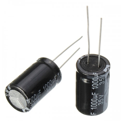 50pcs 35V 1000uF Electrolytic Capacitor Low ESR 13 x 20mm