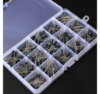 600pcs 0.1-220uF 15 Value Electrolytic Capacitor Assortment Box Kit