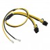 Dual PCIe 8pin Power Cord 6+2pin DIY Splitter Power Cable