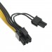 Dual PCIe 8pin Power Cord 6+2pin DIY Splitter Power Cable